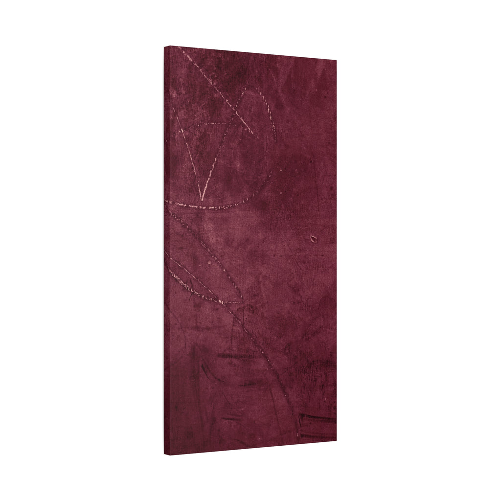 Modern Abstract Wall Art Canvas Print - Matte Burgundy Design