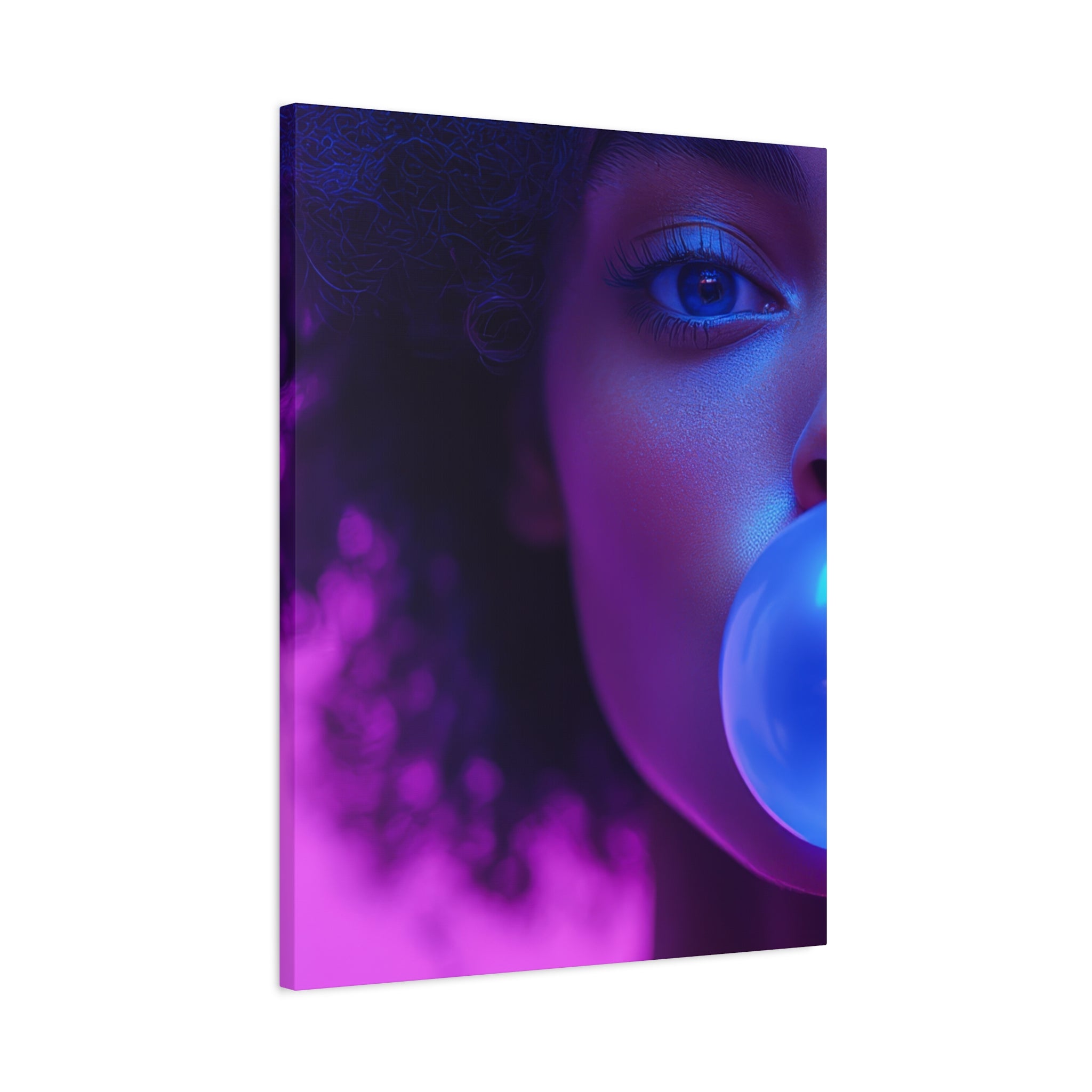 Colorful Bubblegum Canvas Art - Eye-Catching Stretched Wall Decor