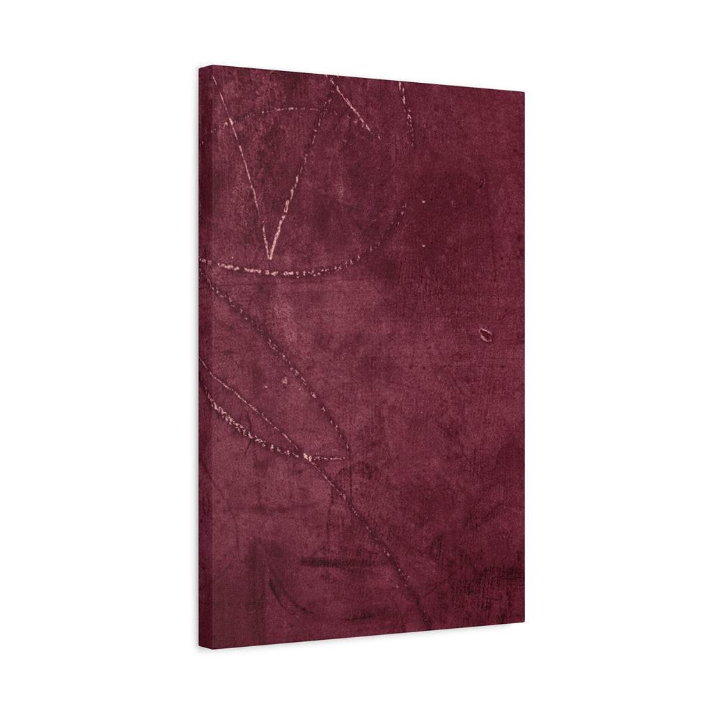 Modern Abstract Wall Art Canvas Print - Matte Burgundy Design