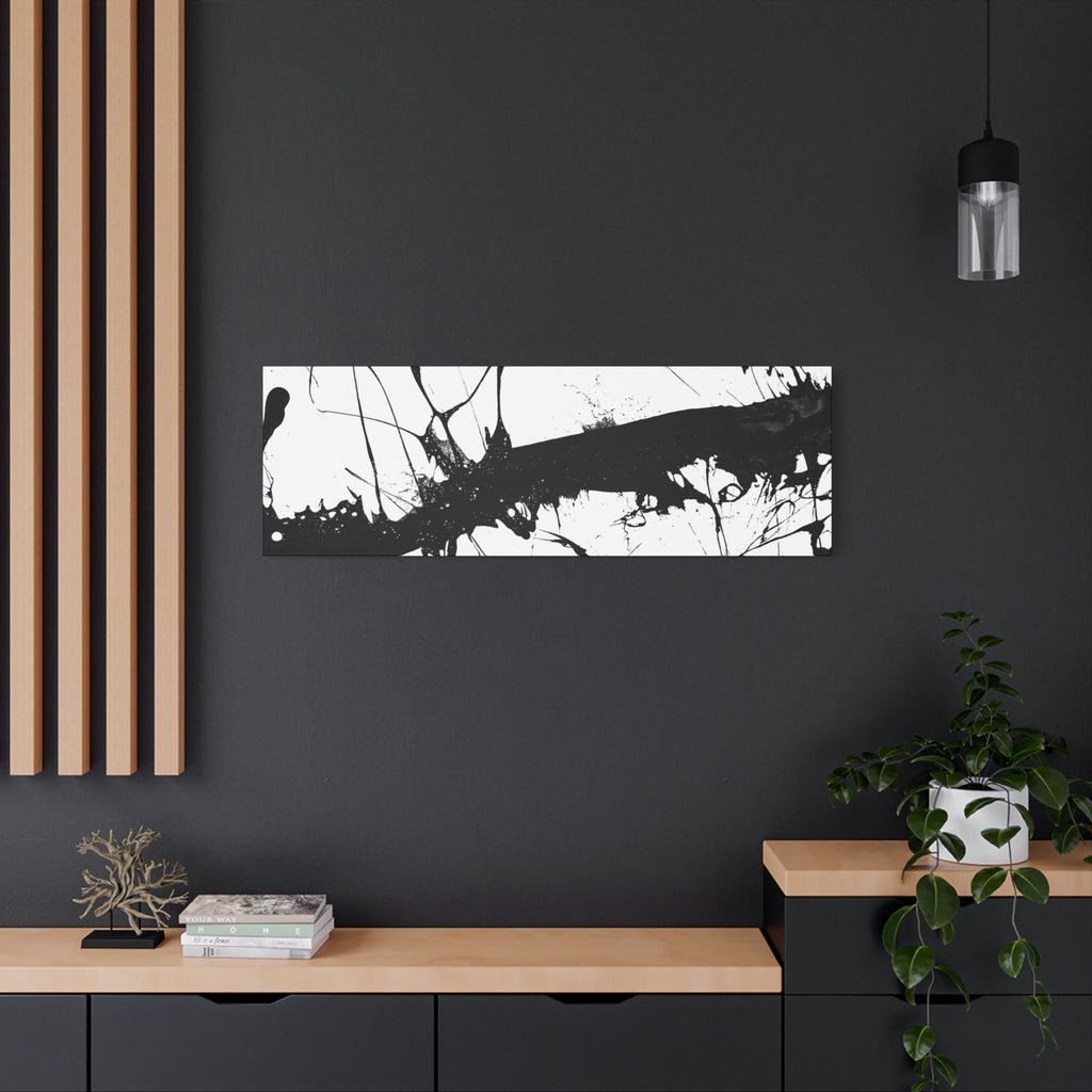 Contemporary Black Splash Art Canvas Wall Decor
