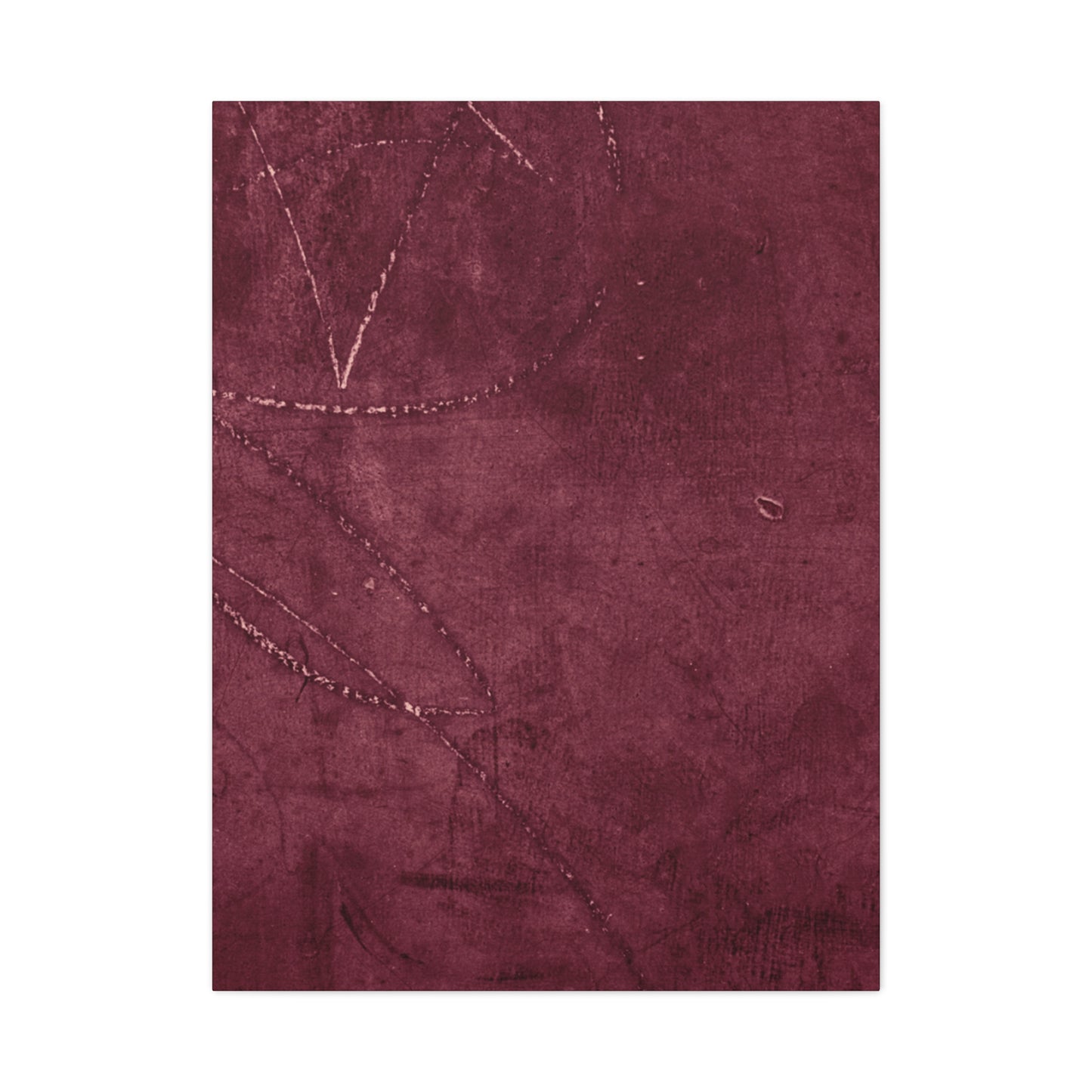 Modern Abstract Wall Art Canvas Print - Matte Burgundy Design