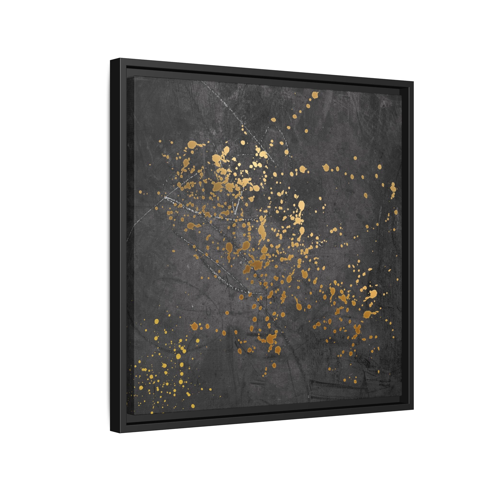 Elegant Gold Splash Canvas Art | Modern Home Decor, Wall Art, Framed Artwork, Living Room Accent, Gift Idea