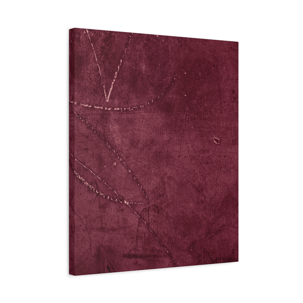 Modern Abstract Wall Art Canvas Print - Matte Burgundy Design