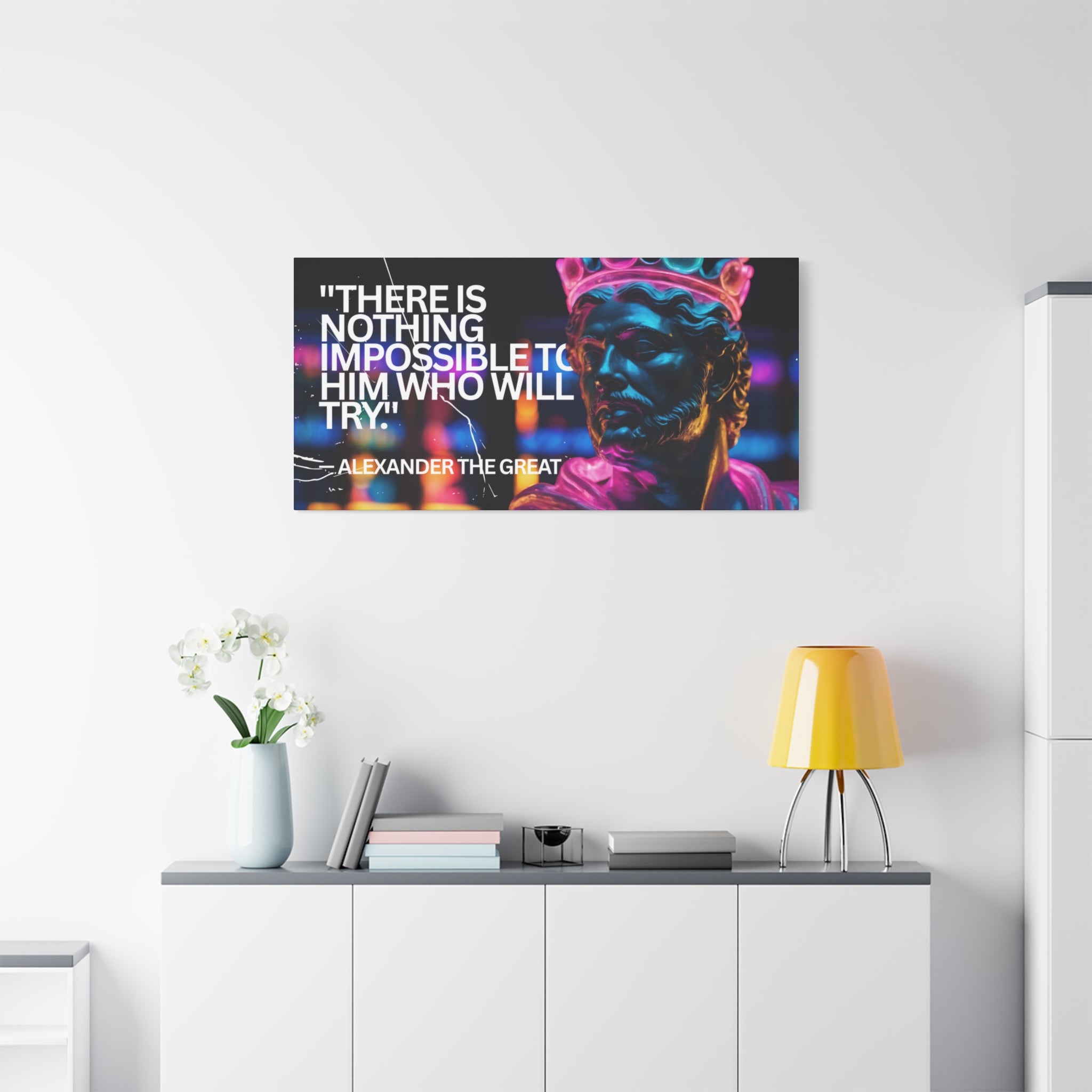 Inspirational Wall Art - Alexander the Great Motivational Canvas Print