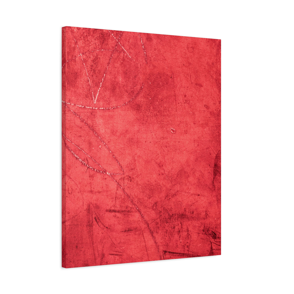 Red Grunge Texture Wall Art – Industrial Abstract Canvas Print with Scratched Surface for Bold Modern Spaces