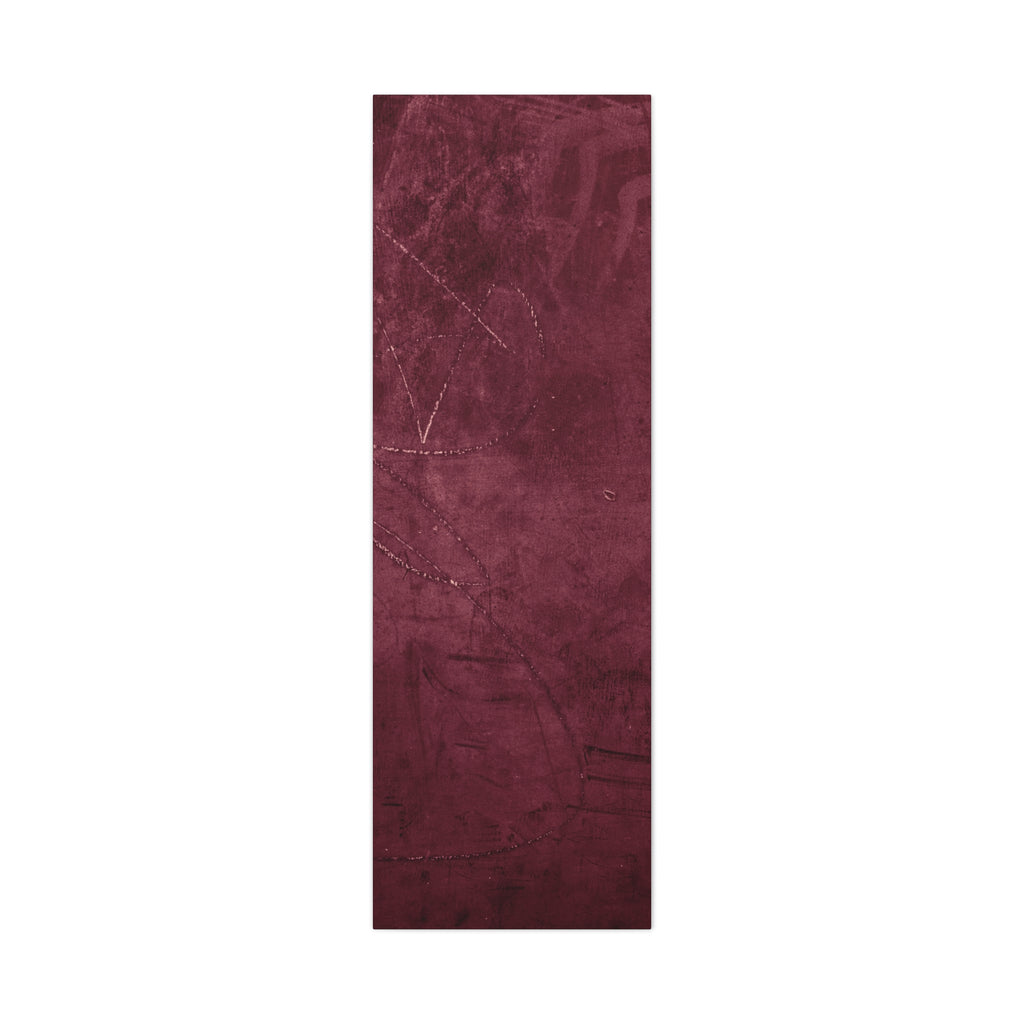 Modern Abstract Wall Art Canvas Print - Matte Burgundy Design