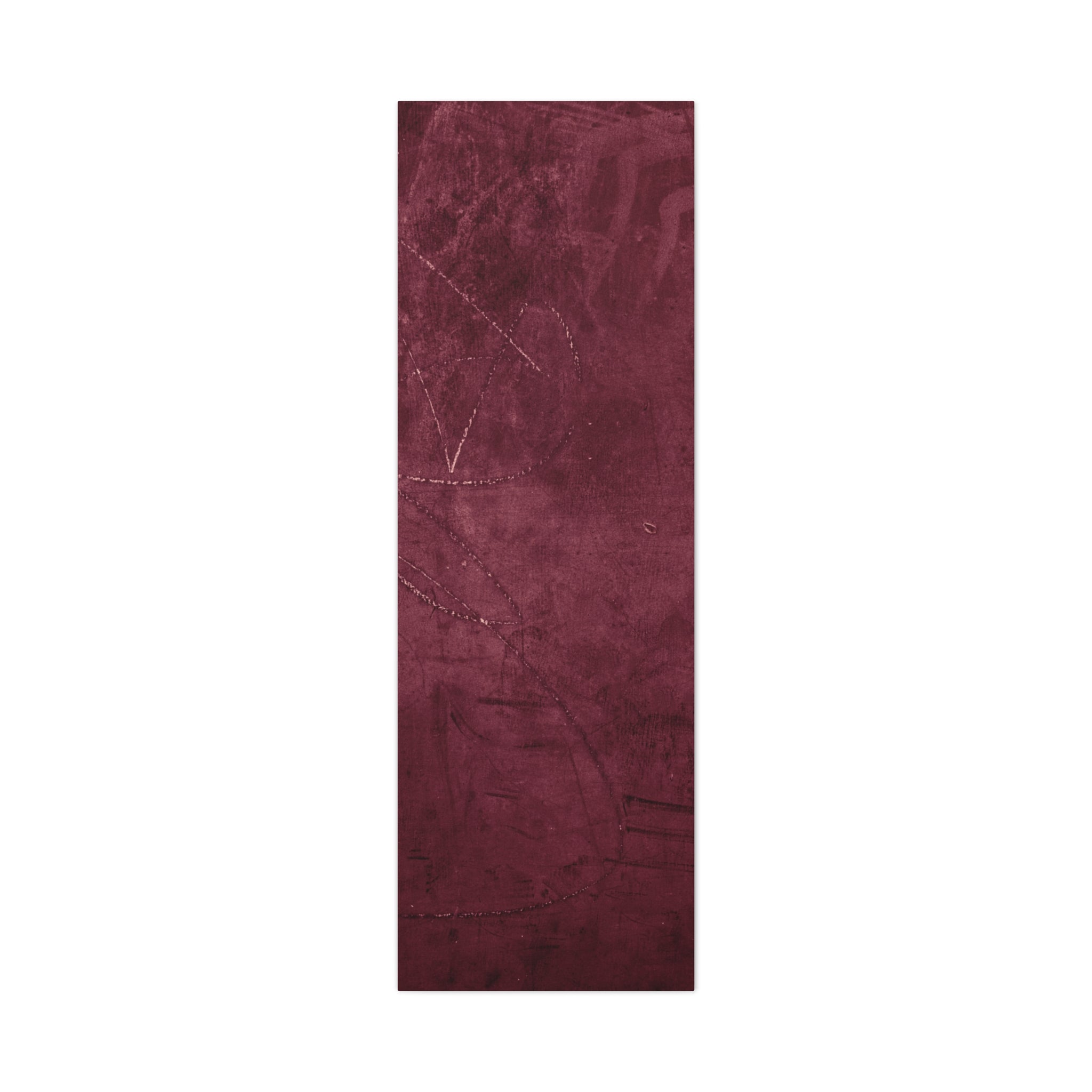 Modern Abstract Wall Art Canvas Print - Matte Burgundy Design