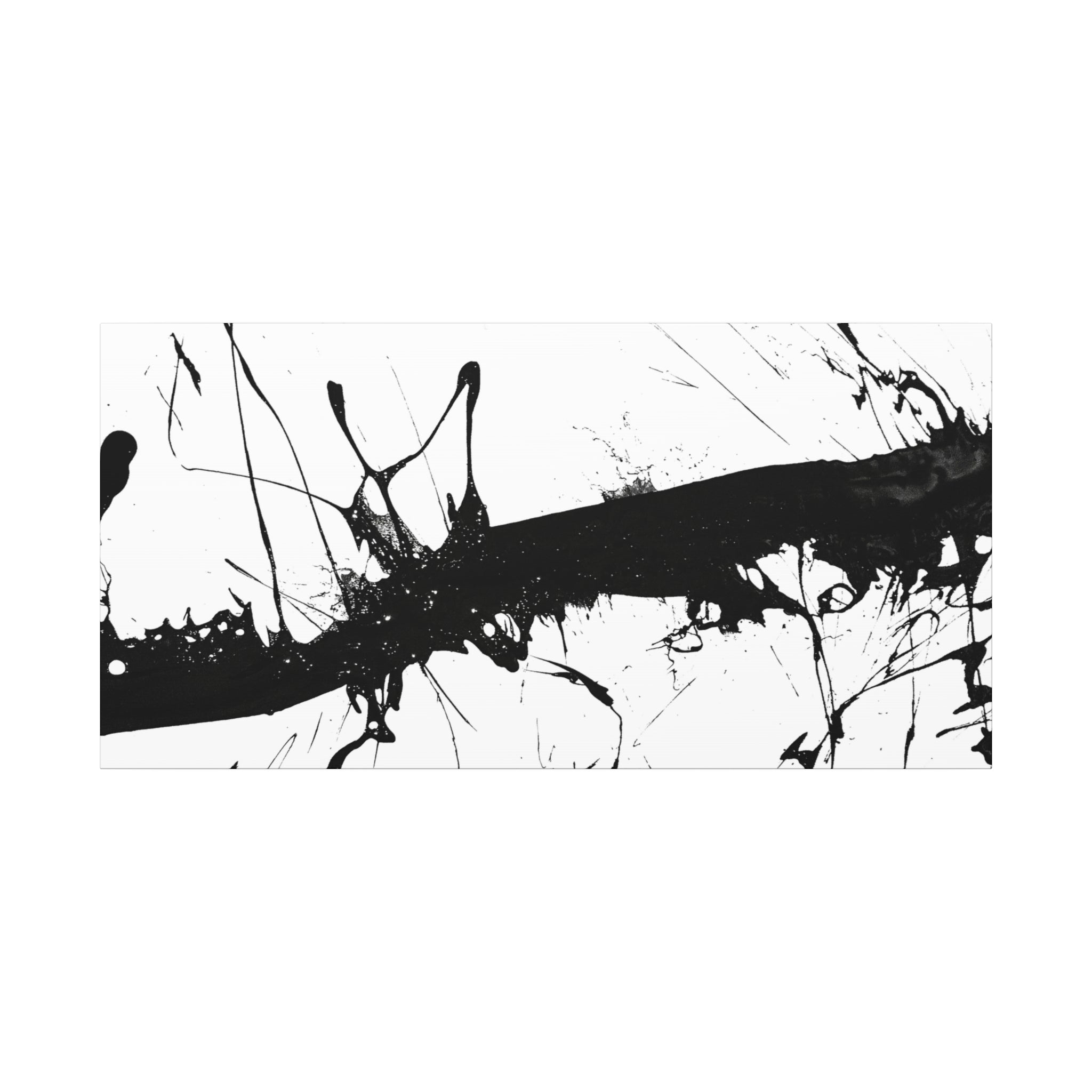 Contemporary Black Splash Art Canvas Wall Decor