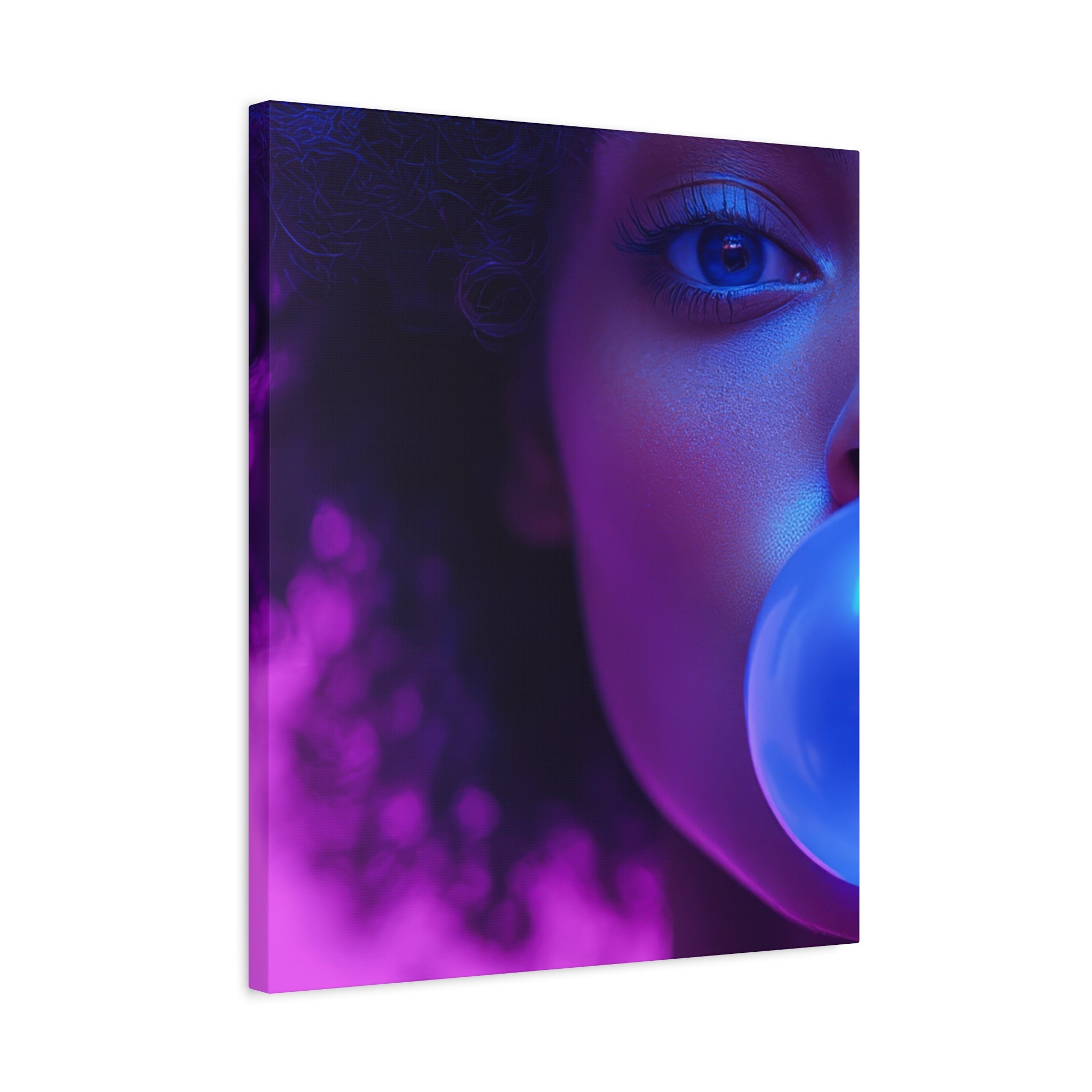 Colorful Bubblegum Canvas Art - Eye-Catching Stretched Wall Decor