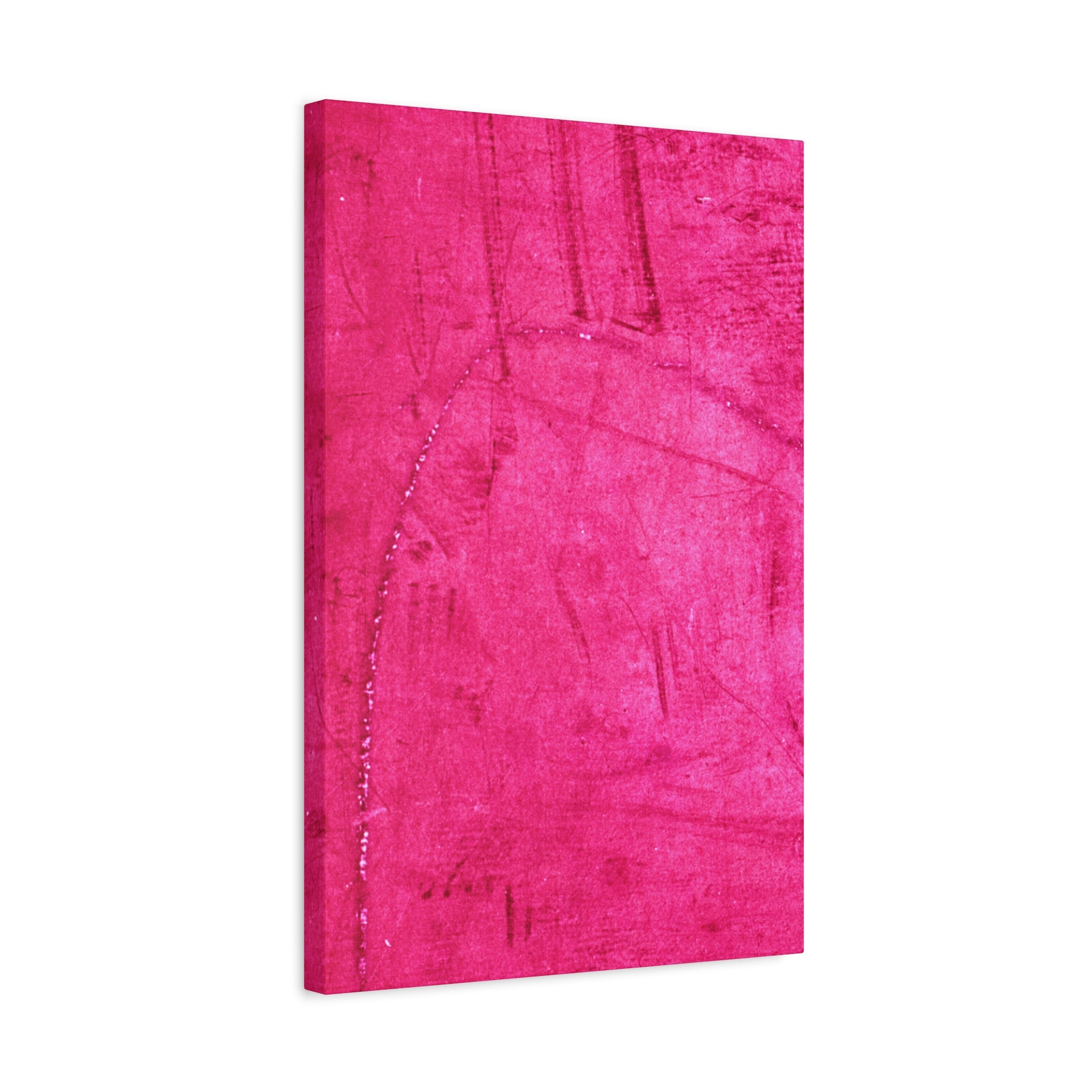 Vibrant Pink Stretched Canvas Art - 1.25" Matte Finish