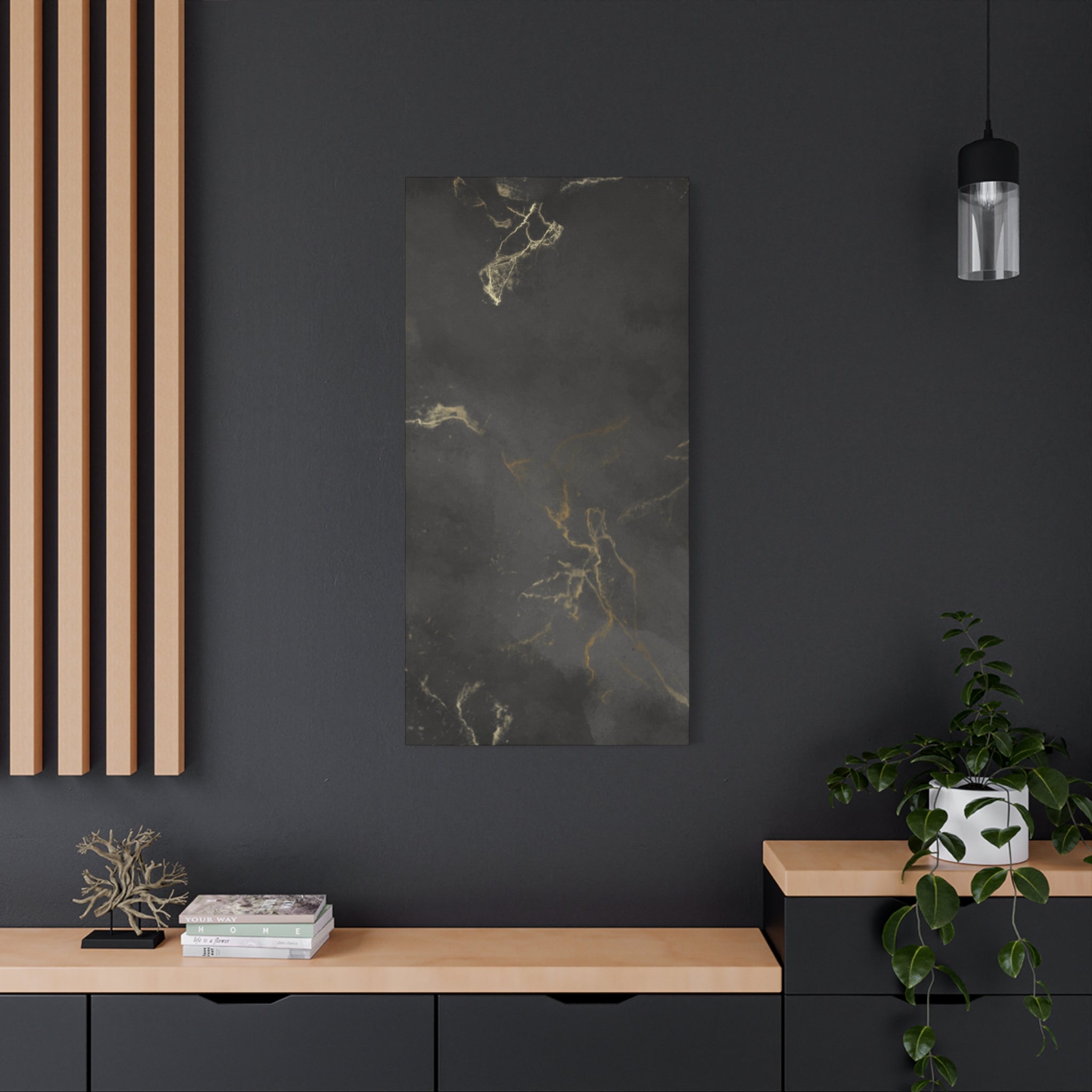 Modern Abstract Canvas Artwork - Stretched Matte Design 12"x 16"