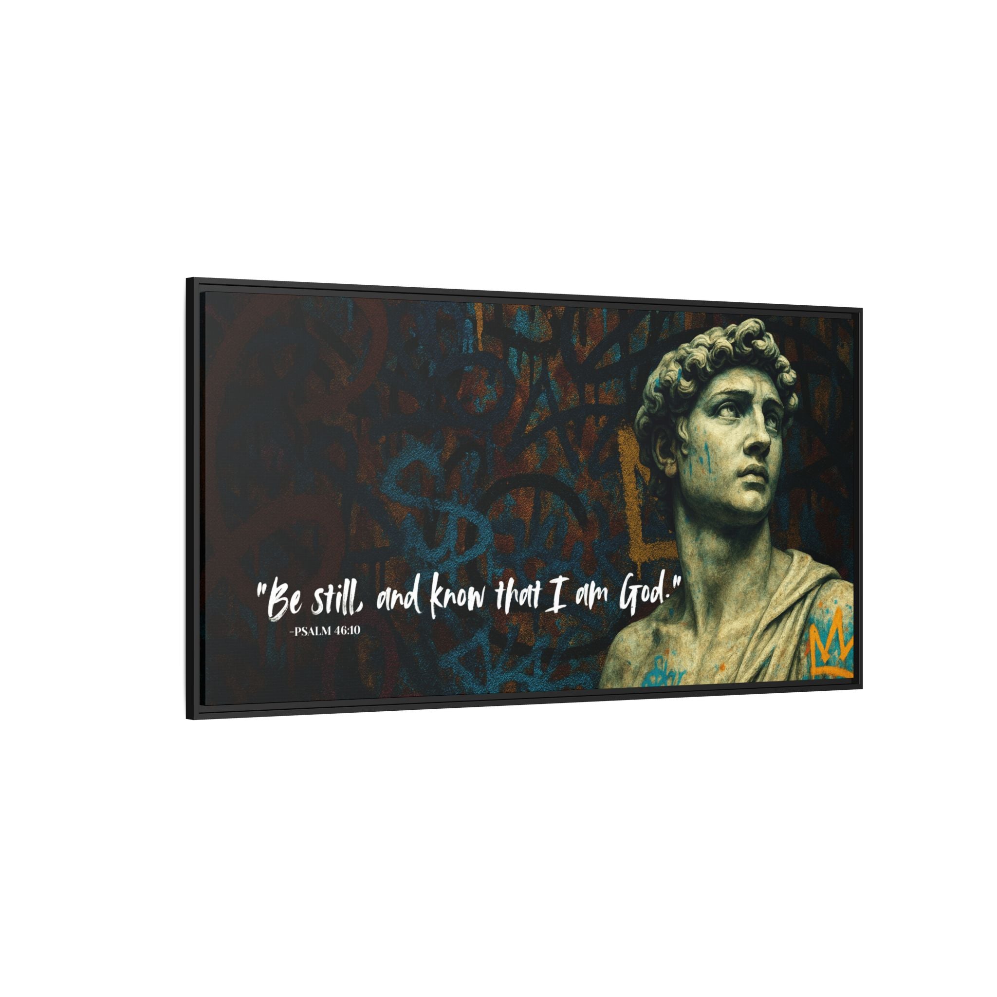 "Be Still and Know" – Psalm 46:10 Graffiti-Inspired Statue Wall Art