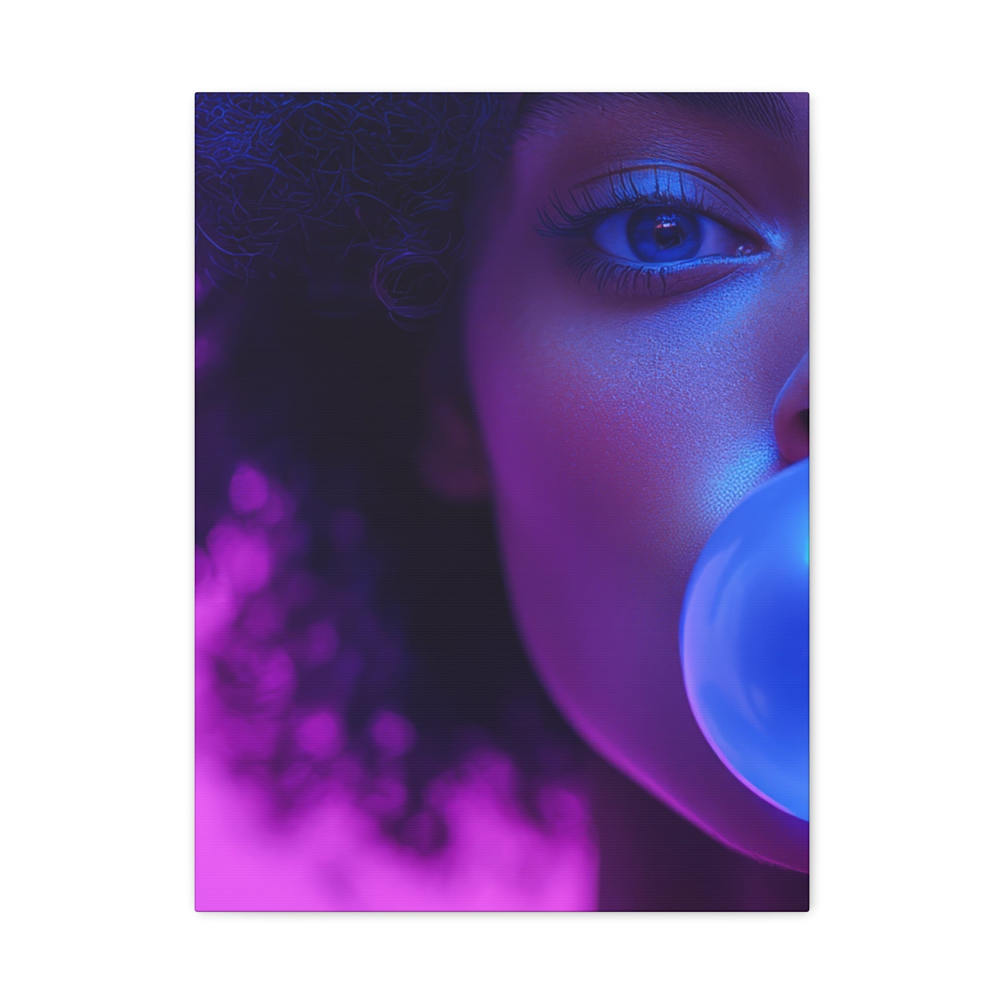 Colorful Bubblegum Canvas Art - Eye-Catching Stretched Wall Decor