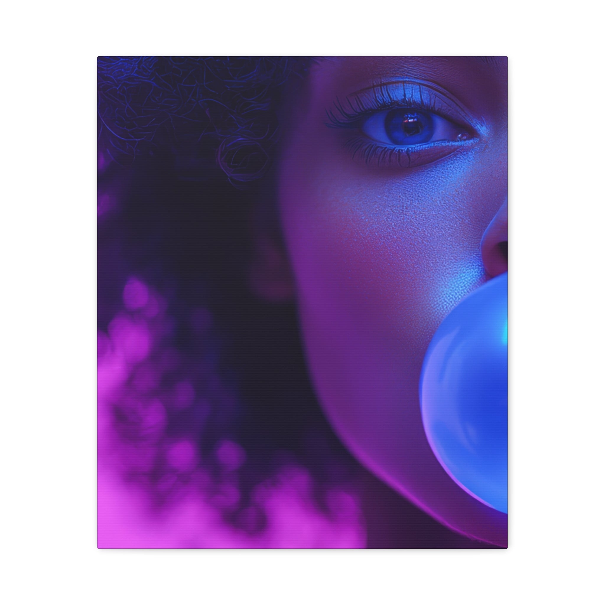 Colorful Bubblegum Canvas Art - Eye-Catching Stretched Wall Decor