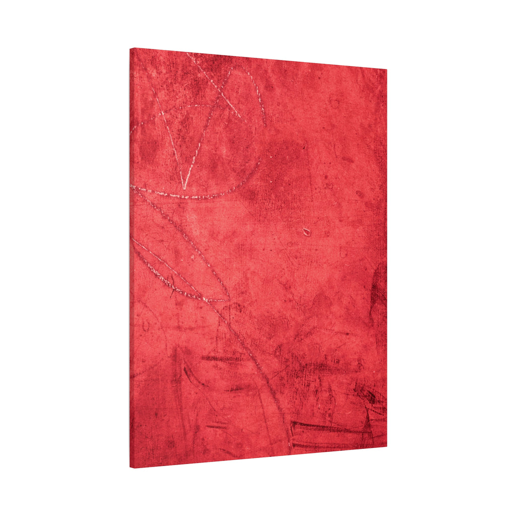 Red Grunge Texture Wall Art – Industrial Abstract Canvas Print with Scratched Surface for Bold Modern Spaces