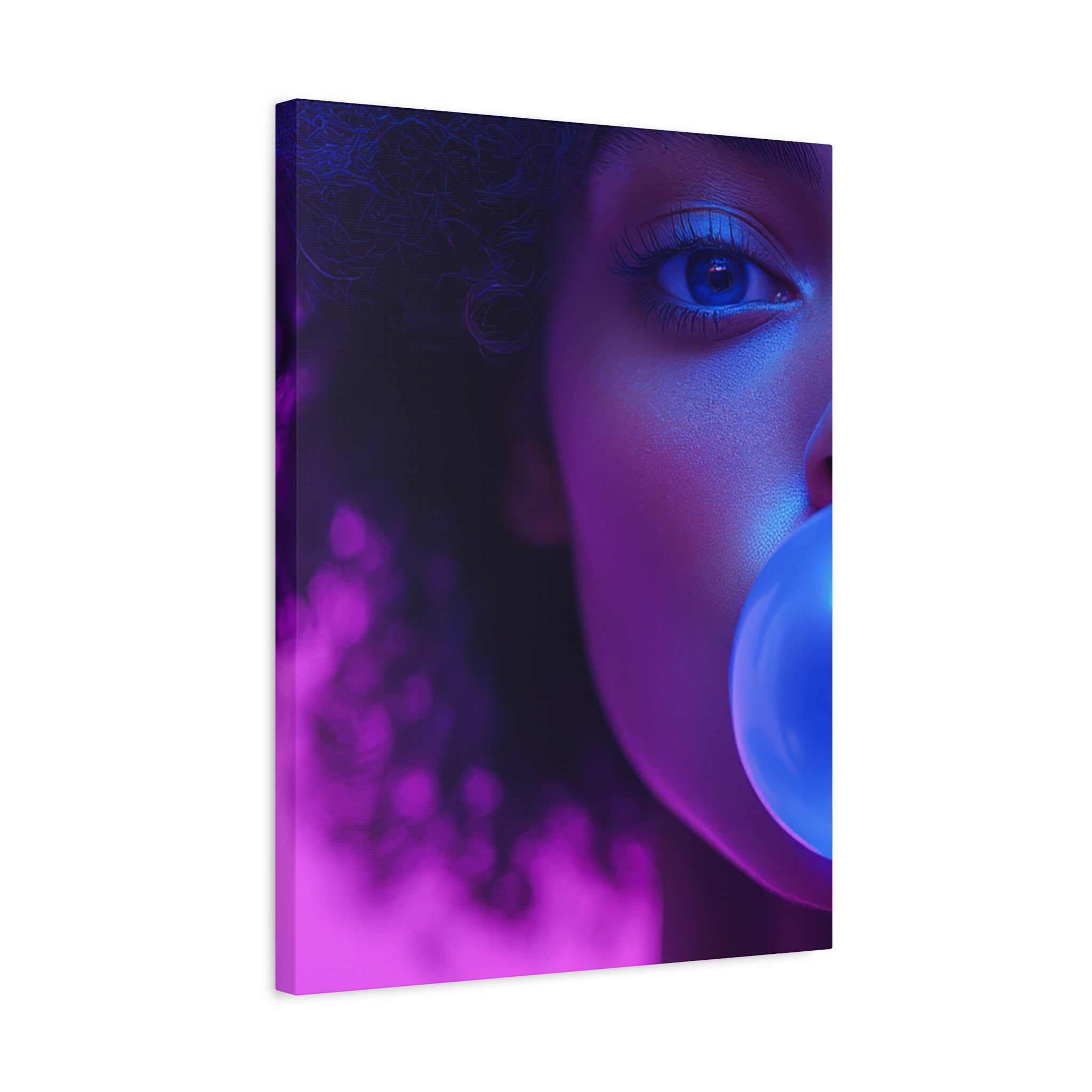 Colorful Bubblegum Canvas Art - Eye-Catching Stretched Wall Decor