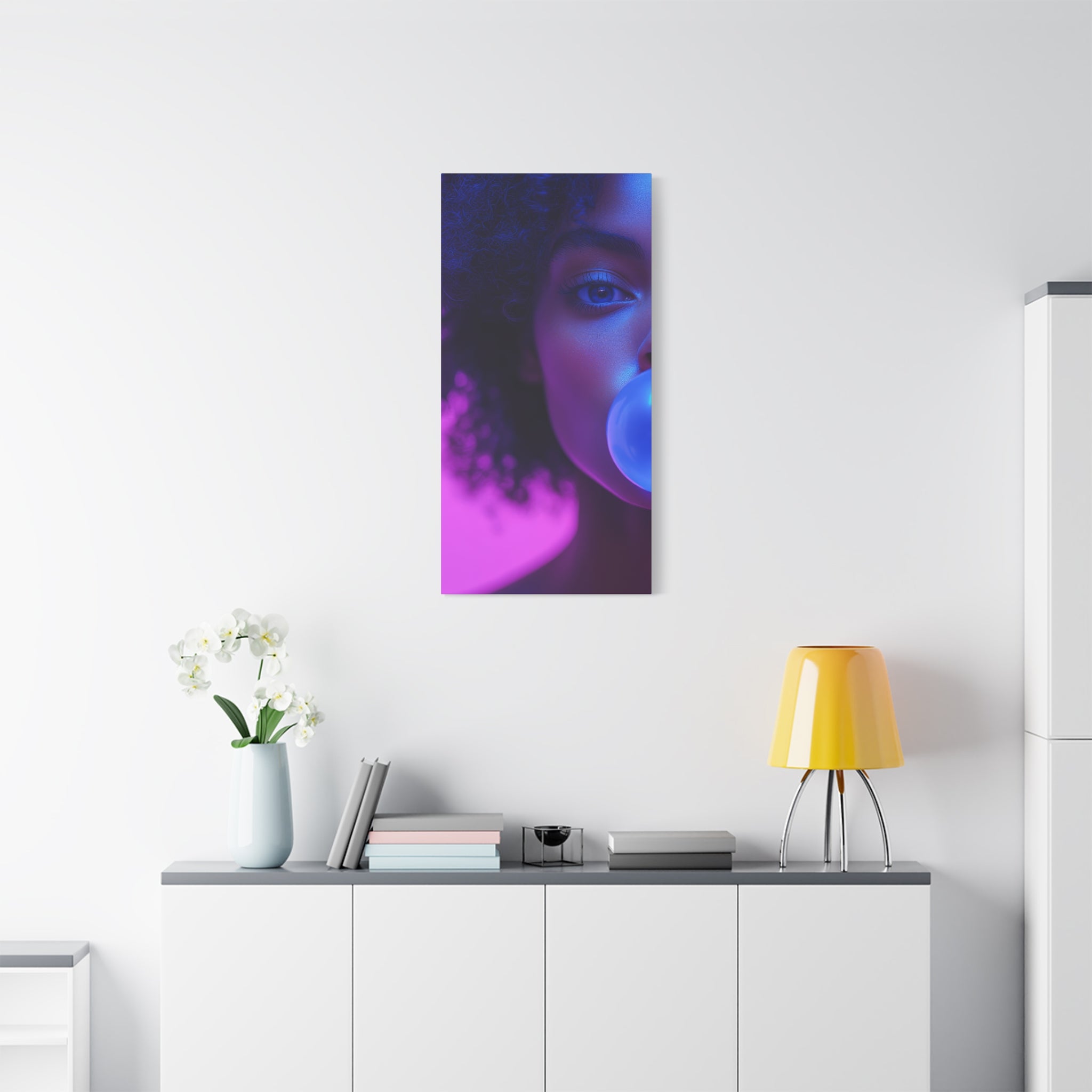 Colorful Bubblegum Canvas Art - Eye-Catching Stretched Wall Decor