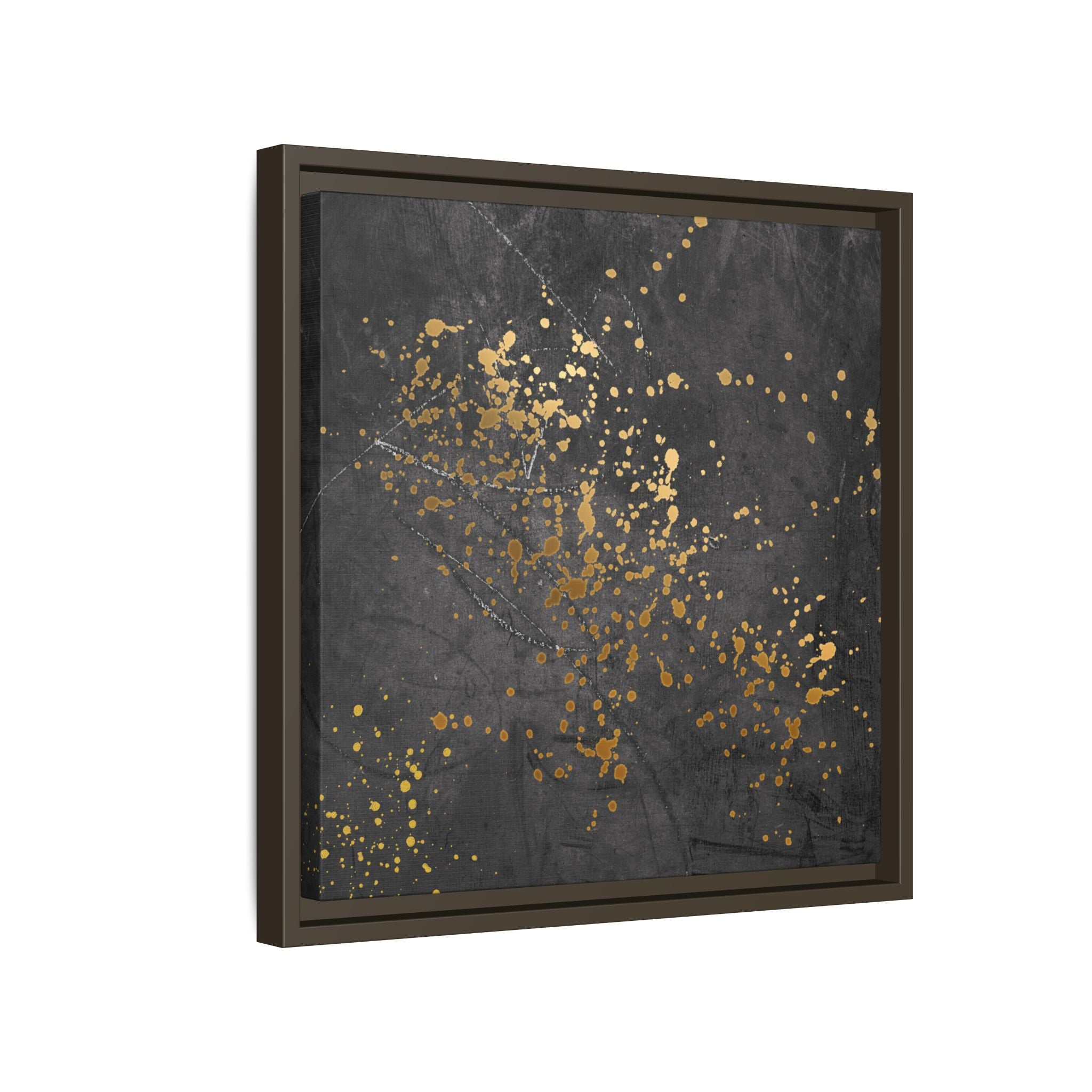 Elegant Gold Splash Canvas Art | Modern Home Decor, Wall Art, Framed Artwork, Living Room Accent, Gift Idea