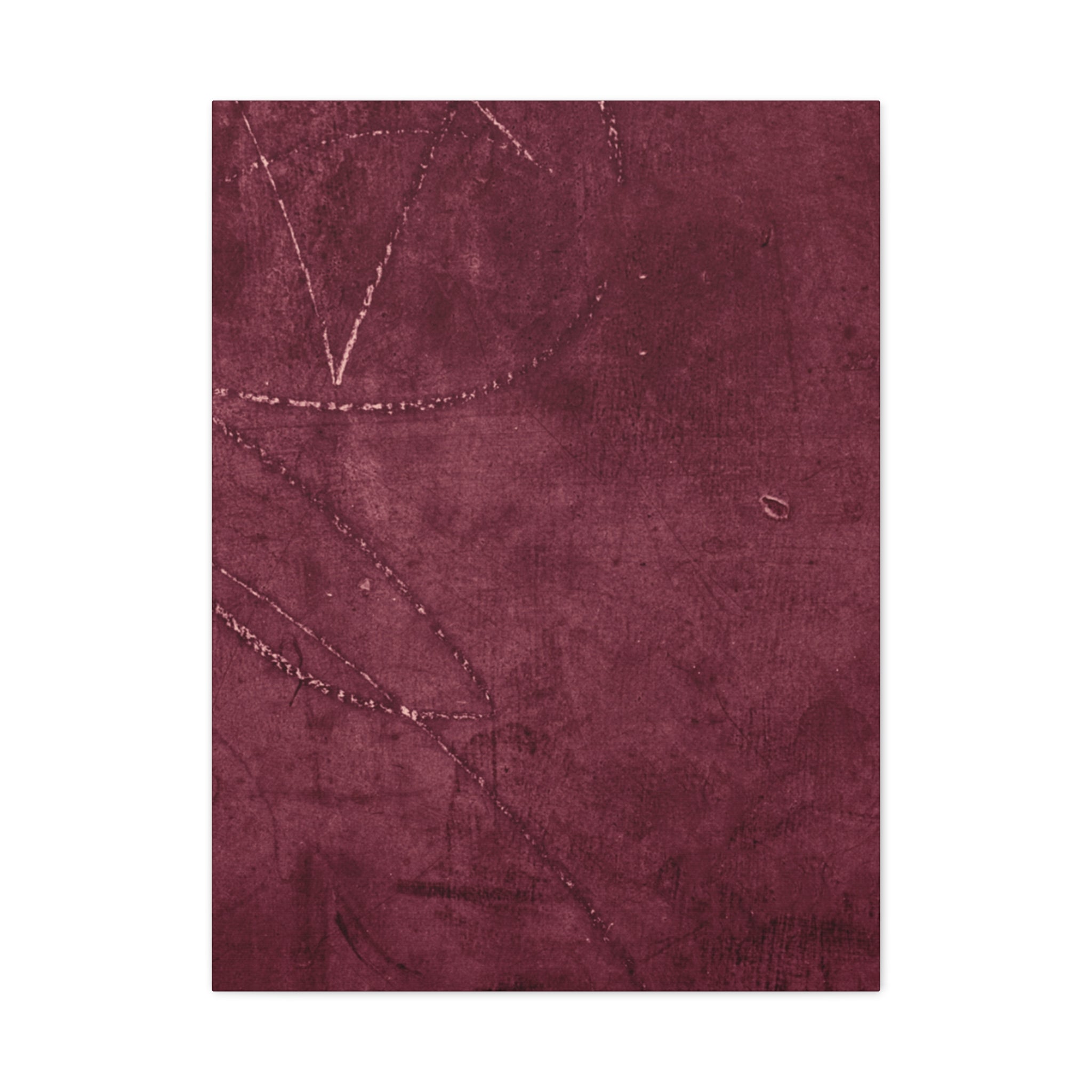 Modern Abstract Wall Art Canvas Print - Matte Burgundy Design