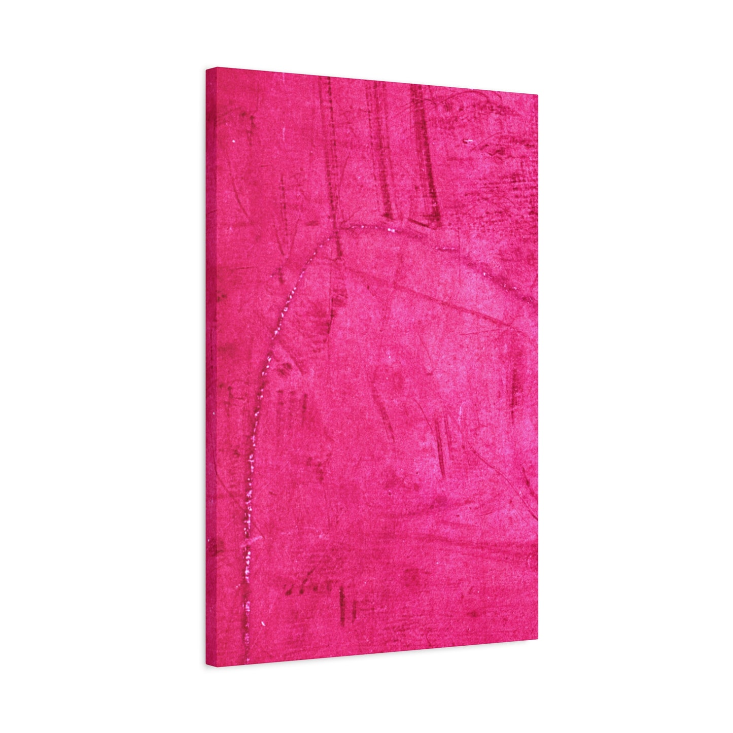 Vibrant Pink Stretched Canvas Art - 1.25" Matte Finish