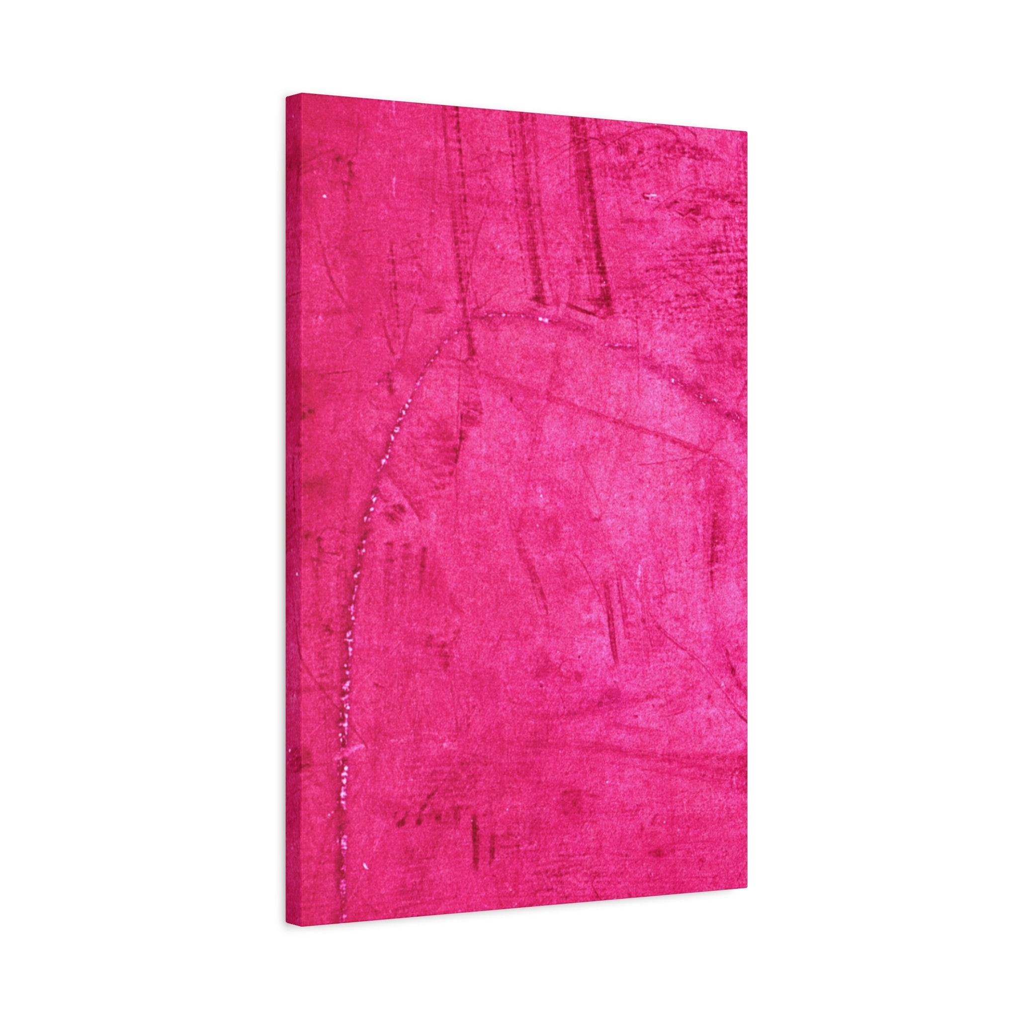 Vibrant Pink Stretched Canvas Art - 1.25" Matte Finish