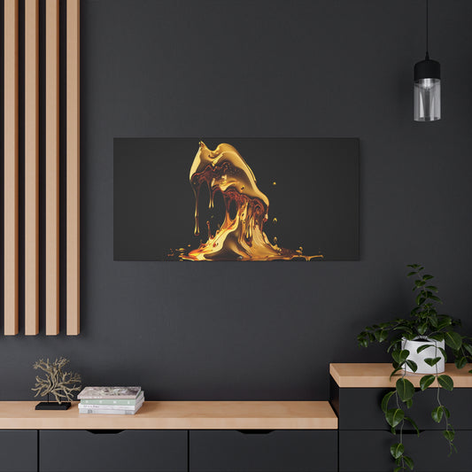 Gold Drip Art Canvas - Modern Wall Decor for Art Lovers