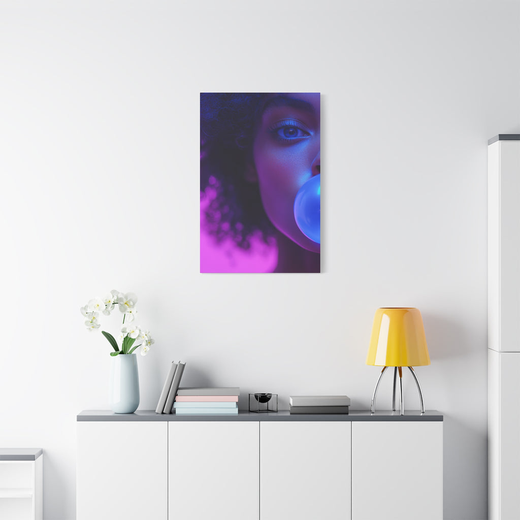 Colorful Bubblegum Canvas Art - Eye-Catching Stretched Wall Decor