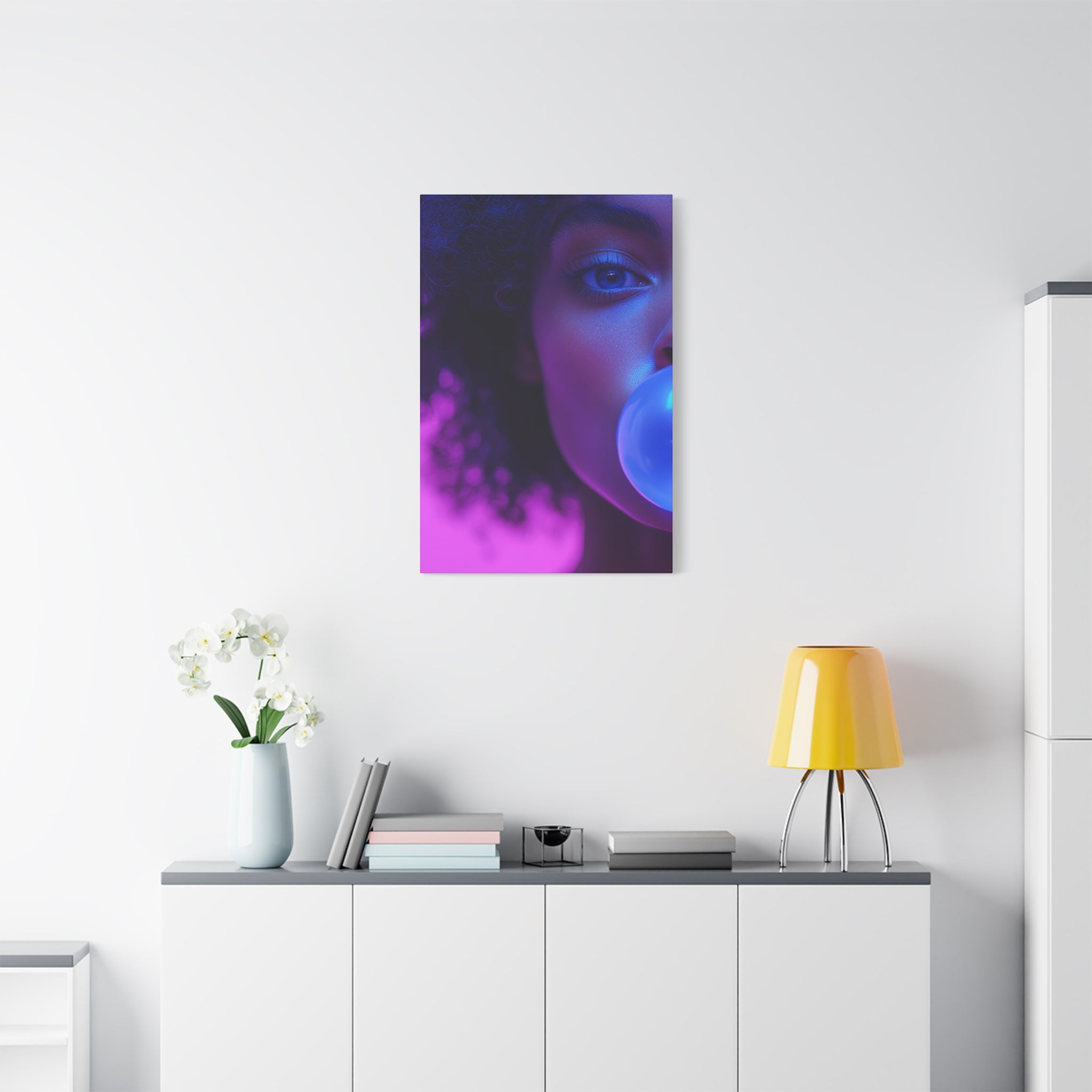 Colorful Bubblegum Canvas Art - Eye-Catching Stretched Wall Decor
