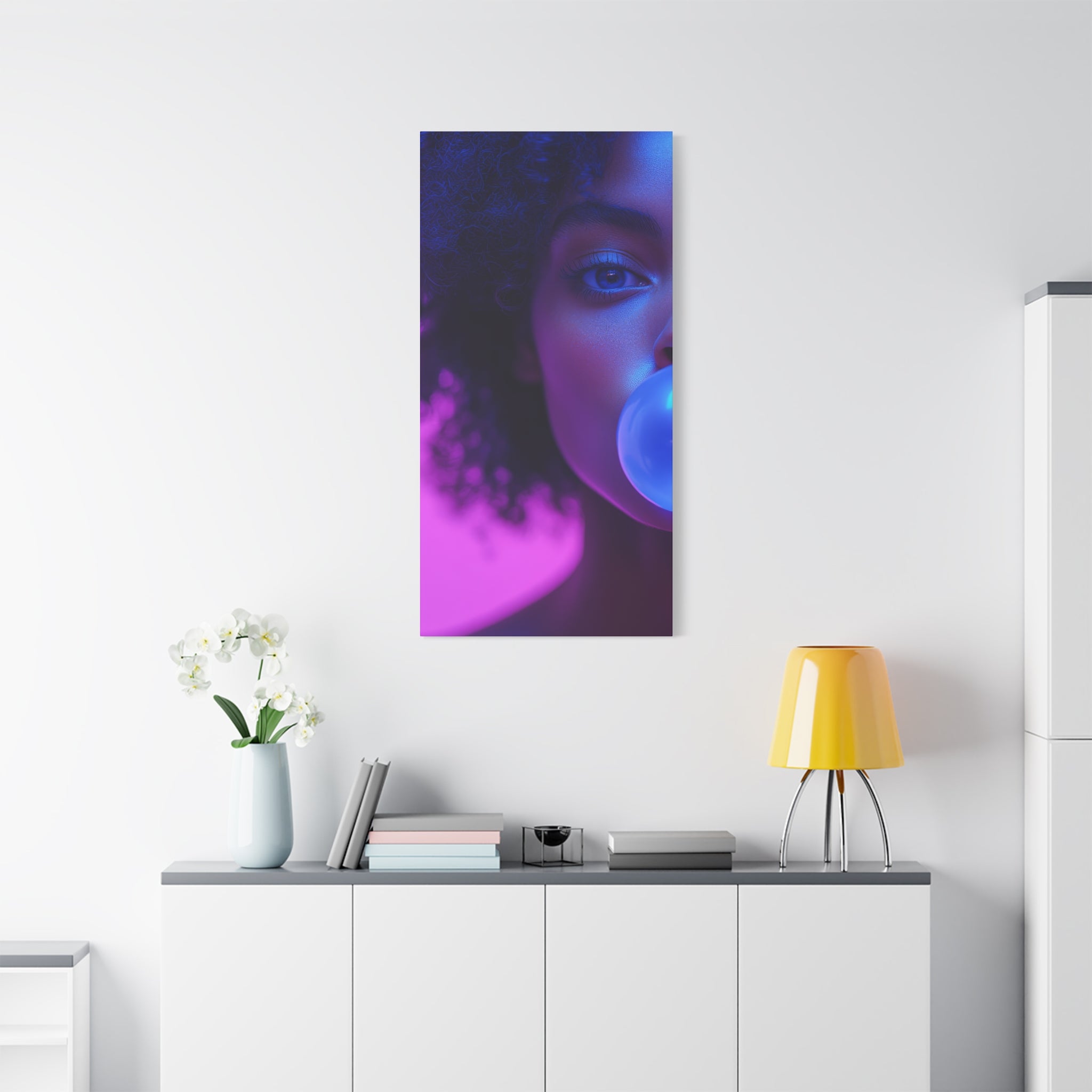 Colorful Bubblegum Canvas Art - Eye-Catching Stretched Wall Decor