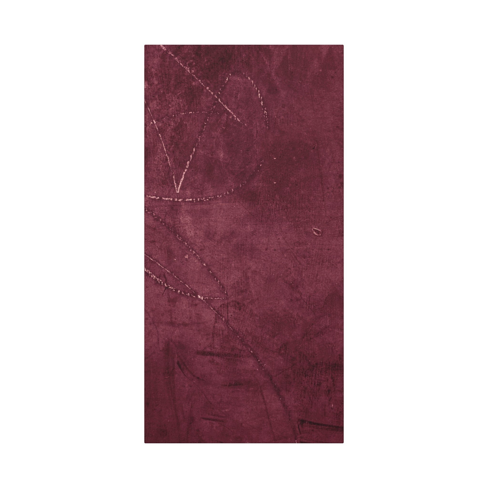 Modern Abstract Wall Art Canvas Print - Matte Burgundy Design