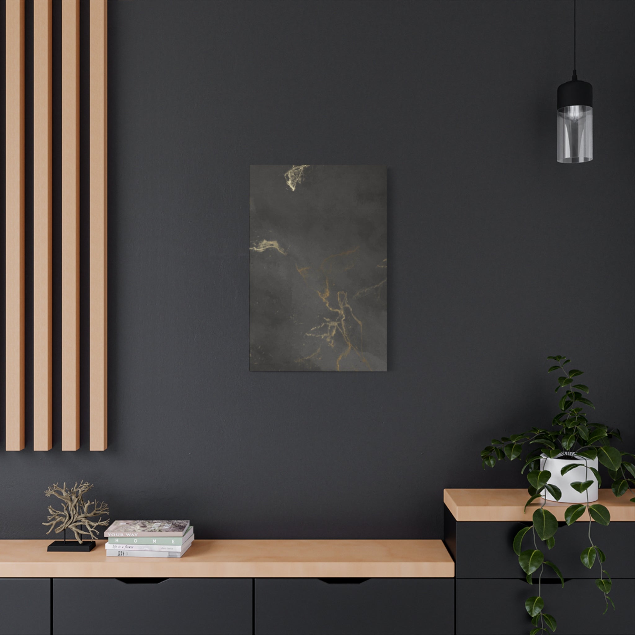 Modern Abstract Canvas Artwork - Stretched Matte Design 12"x 16"