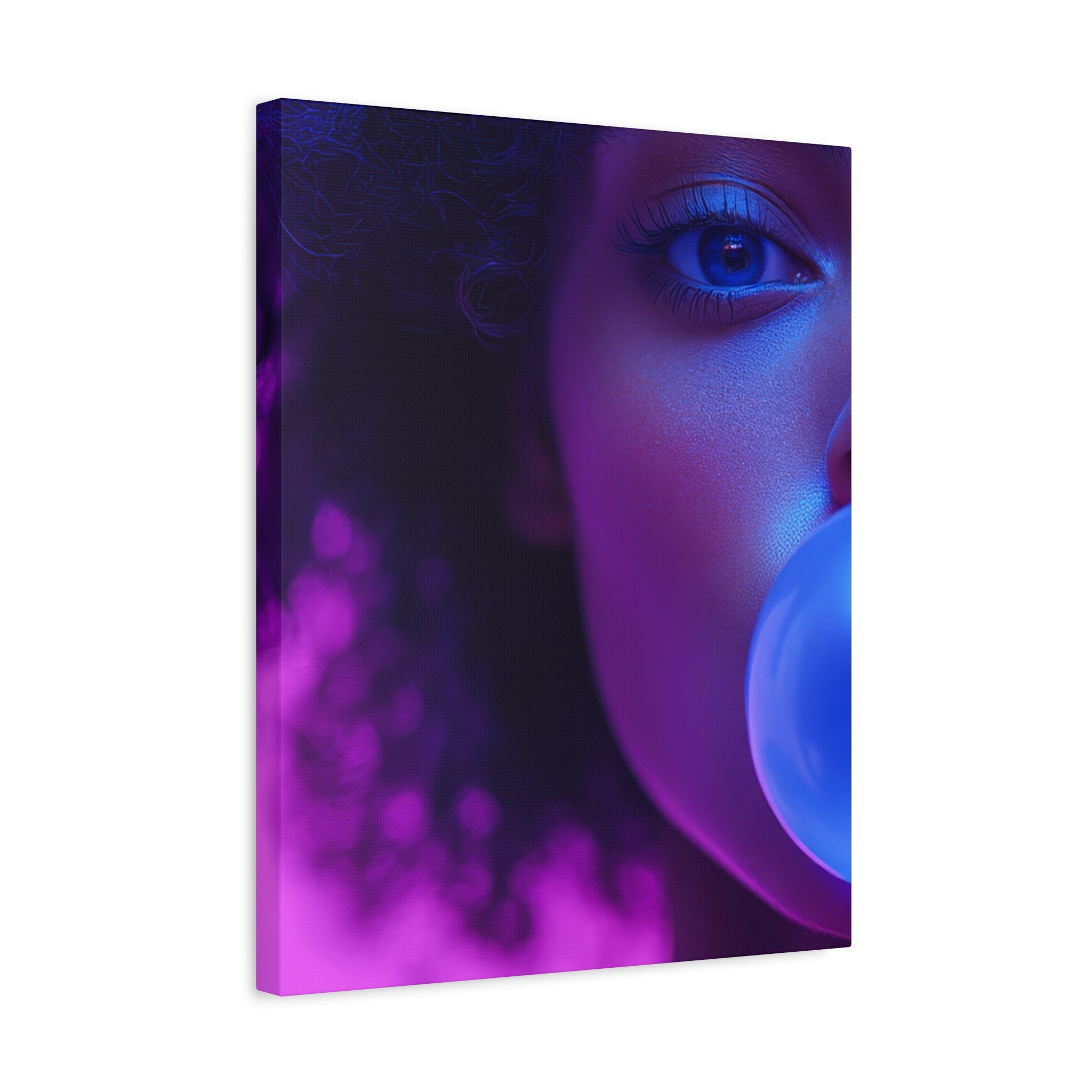 Colorful Bubblegum Canvas Art - Eye-Catching Stretched Wall Decor