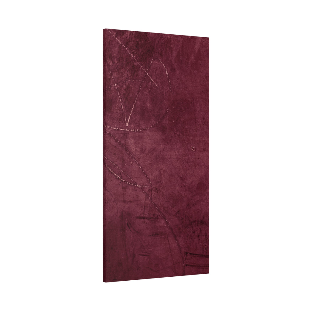 Modern Abstract Wall Art Canvas Print - Matte Burgundy Design