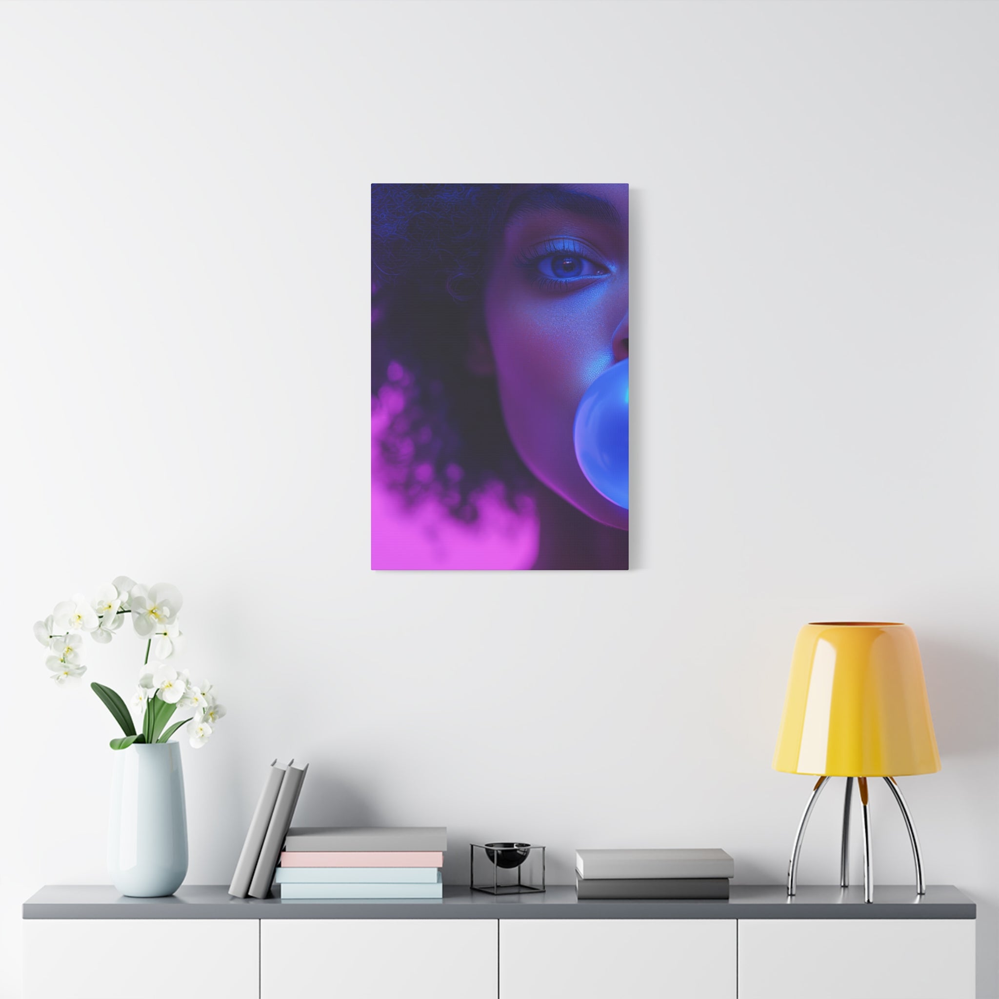 Colorful Bubblegum Canvas Art - Eye-Catching Stretched Wall Decor